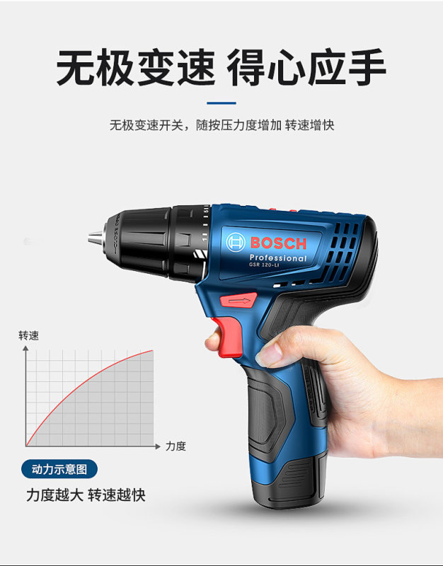 TL0013 Bosch GSR12V-31  Cordless Brushless Multi-Function Lithium-Ion Drill Set