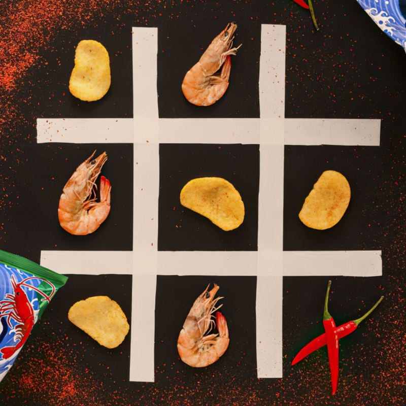 G0078 Calbee Hot Wave Spicy Shrimp Chips 105g