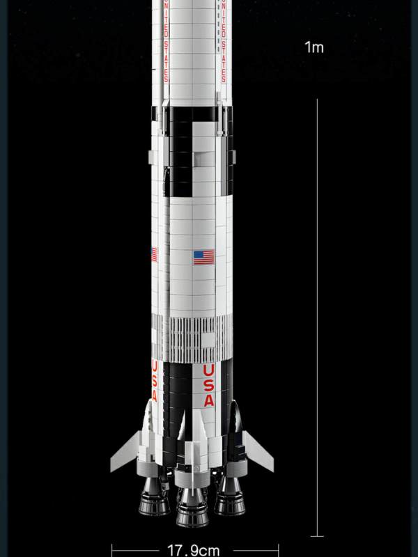 T0104 NASA  Apollo Saturn V Building Set – 1-Meter Long, 1969-Piece Kit