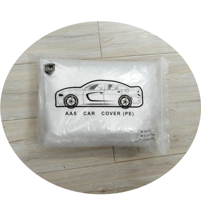 Funda de plástico desechable para coche