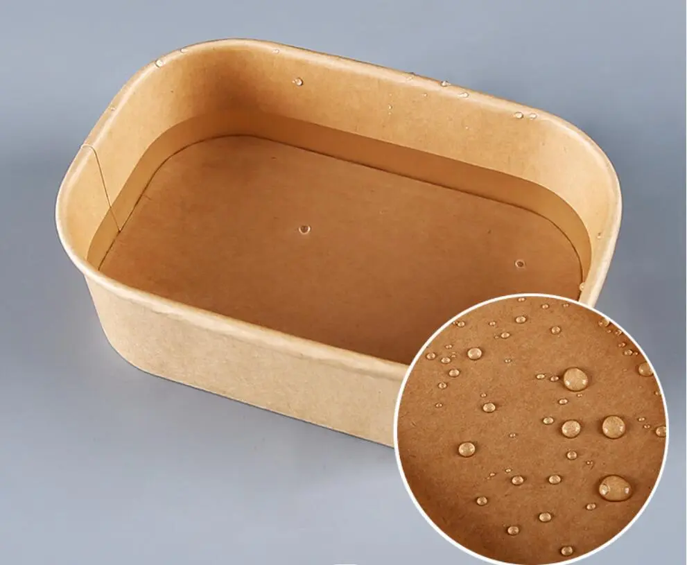 Rectangular paper bowls performance testing and display