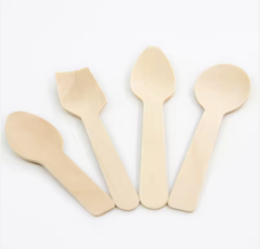 wooden ice cream spoon