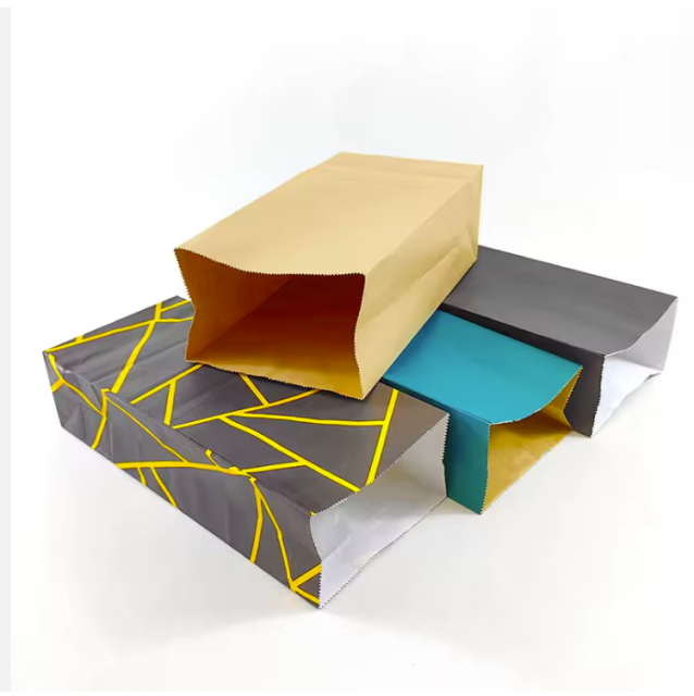 SOS kraft paper bag eco friendly customized design compostable paper for food packaging