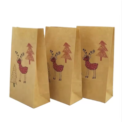 Disposable paper food bag kraft paper customized design and sizes Eco friendly