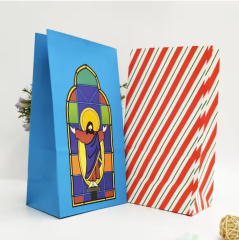 disposable paper food bag kraft paper compostable with customized logo and size