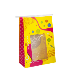 Disposable paper food bag kraft paper customized design and sizes Eco friendly