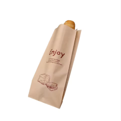 disposable paper bag for bakery kraft paper bag greeseproof customized logo for bakery shop
