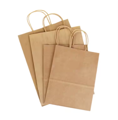 paper bag Eco friendly with twisted handle for packaging , shopping FSC paper ,customized logo
