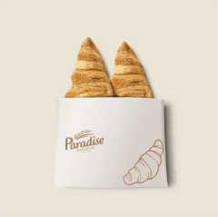 disposable paper bag for bakery kraft paper bag greeseproof customized logo for cookie