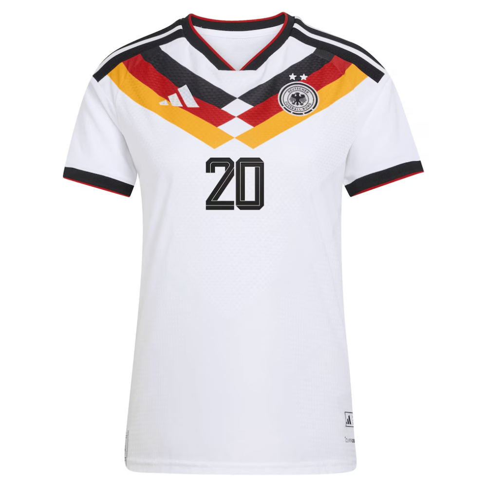 Offizielles Heim der deutschen Nationalmannschaft von adidas für die Saison 2026 - Damen mit Aufdruck Senß 20