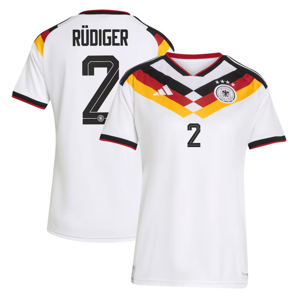 Deutschland 26 Heimtrikot - Frauen mit Aufdruck Rüdiger 2