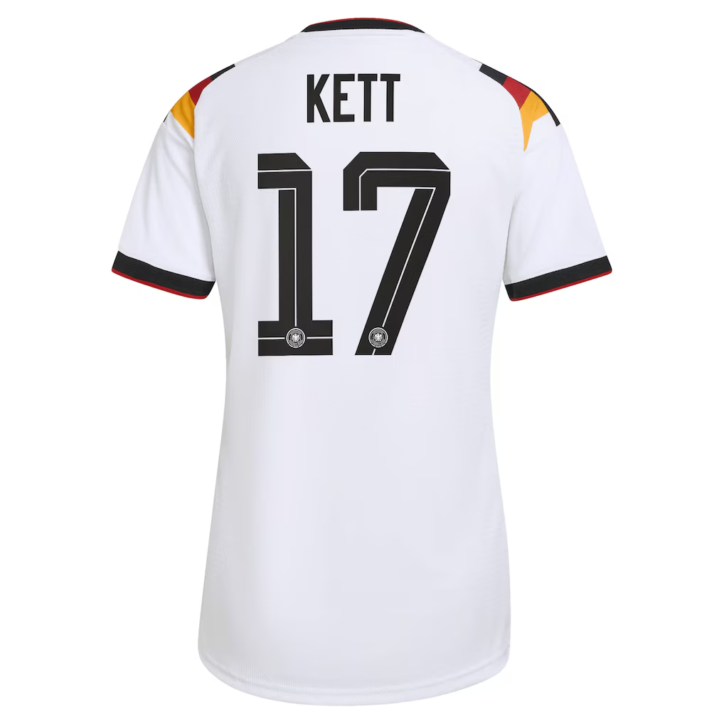 Offizielles Heim der deutschen Nationalmannschaft von adidas für die Saison 2026 -  Damen mit Aufdruck Kett 17