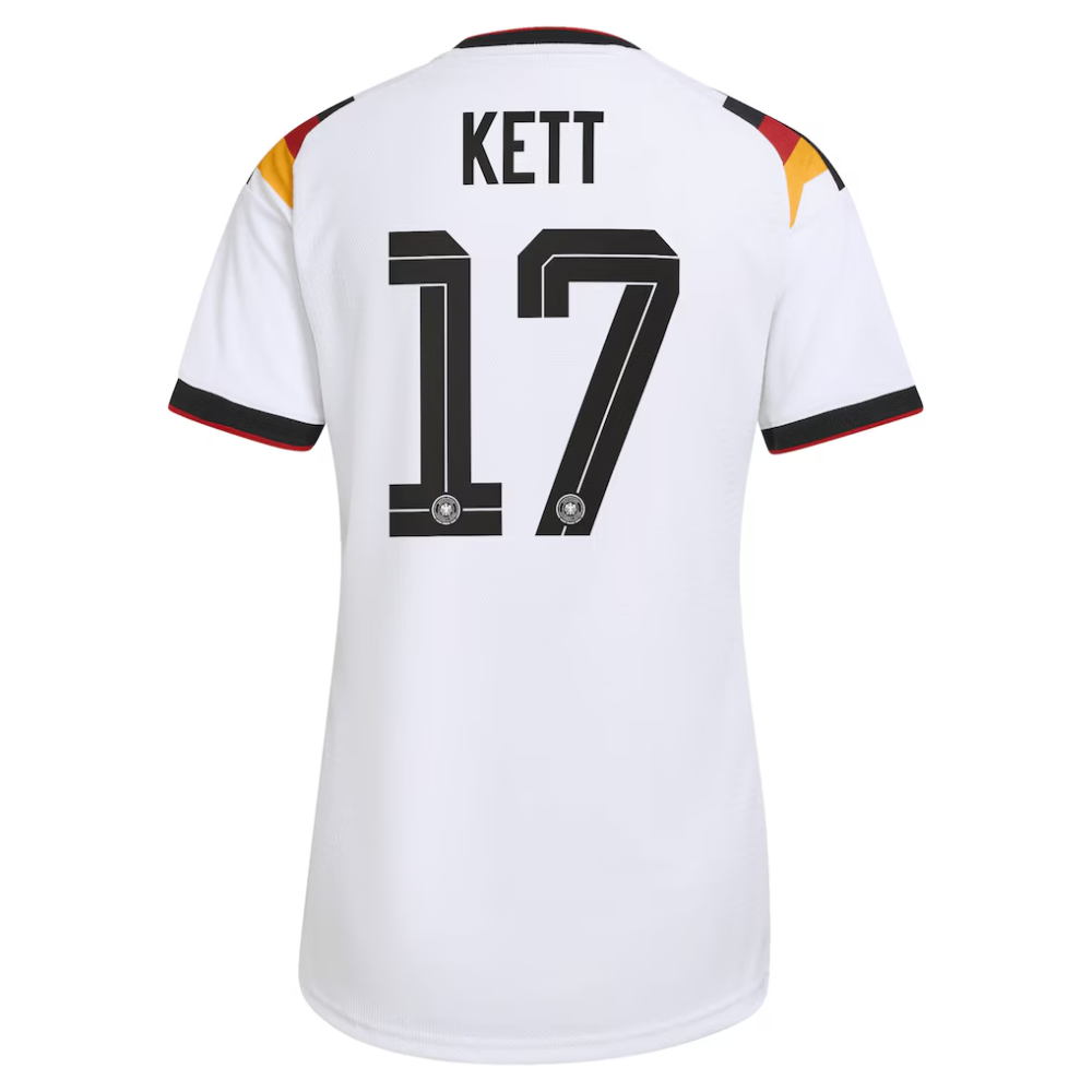 Offizielles Heim der deutschen Nationalmannschaft von adidas für die Saison 2026 -  Damen mit Aufdruck Kett 17