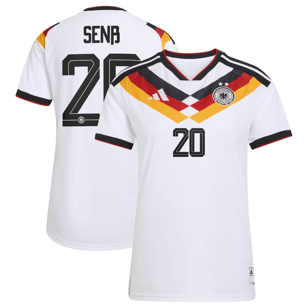 Offizielles Heim der deutschen Nationalmannschaft von adidas für die Saison 2026 - Damen mit Aufdruck Senß 20
