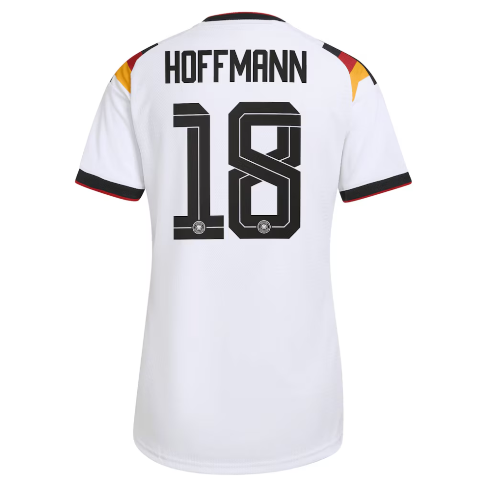 Offizielles Heim der deutschen Nationalmannschaft von adidas für die Saison 2026 - Damen mit Aufdruck Hoffmann 18
