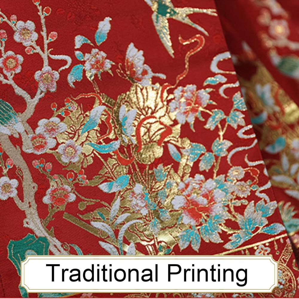 Horse Face Skirt Chinese Skirts for Women Traditional Vintage A-line Printed Pleats Skirt