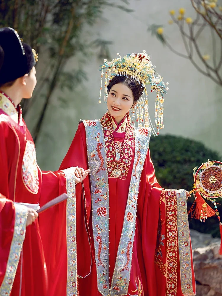 SUNNY Hanfu Bride Wedding Atmosphere Luxury Traditional Chinese Clothing