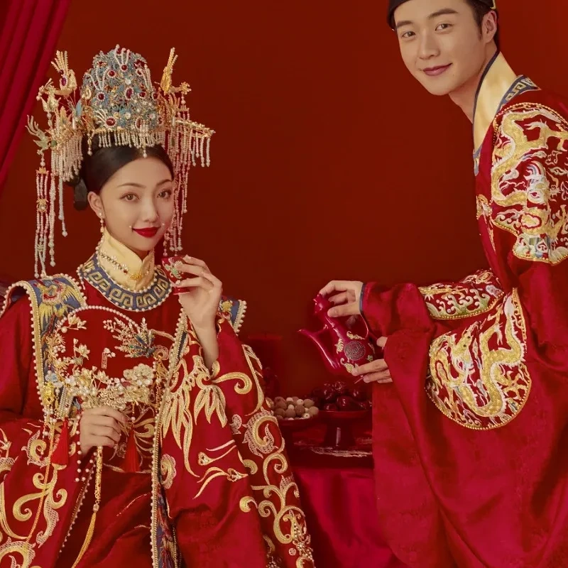 SUNNY Ming System Wedding Clothes for Men and Women Han Style Wedding Clothes