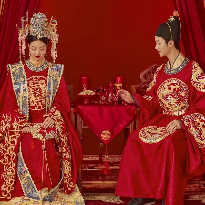 SUNNY Ming System Wedding Clothes for Men and Women Han Style Wedding Clothes