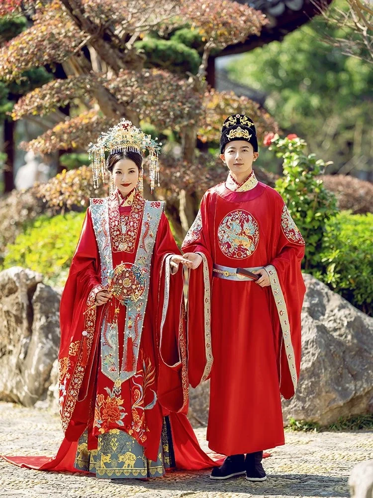SUNNY Hanfu Bride Wedding Atmosphere Luxury Traditional Chinese Clothing