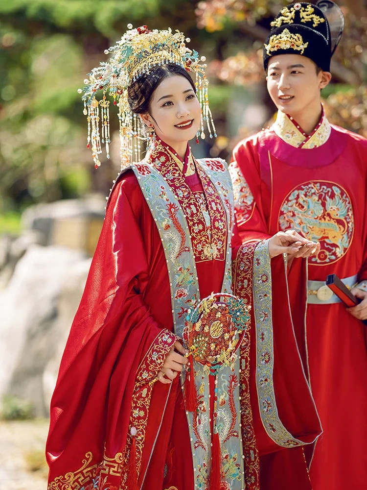 SUNNY Hanfu Bride Wedding Atmosphere Luxury Traditional Chinese Clothing