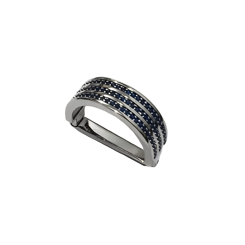 Silver Crystal Tie Ring for Men, Luxury Rhinestone Necktie Tie Ring, Business Wedding Formal Shirt Accessories