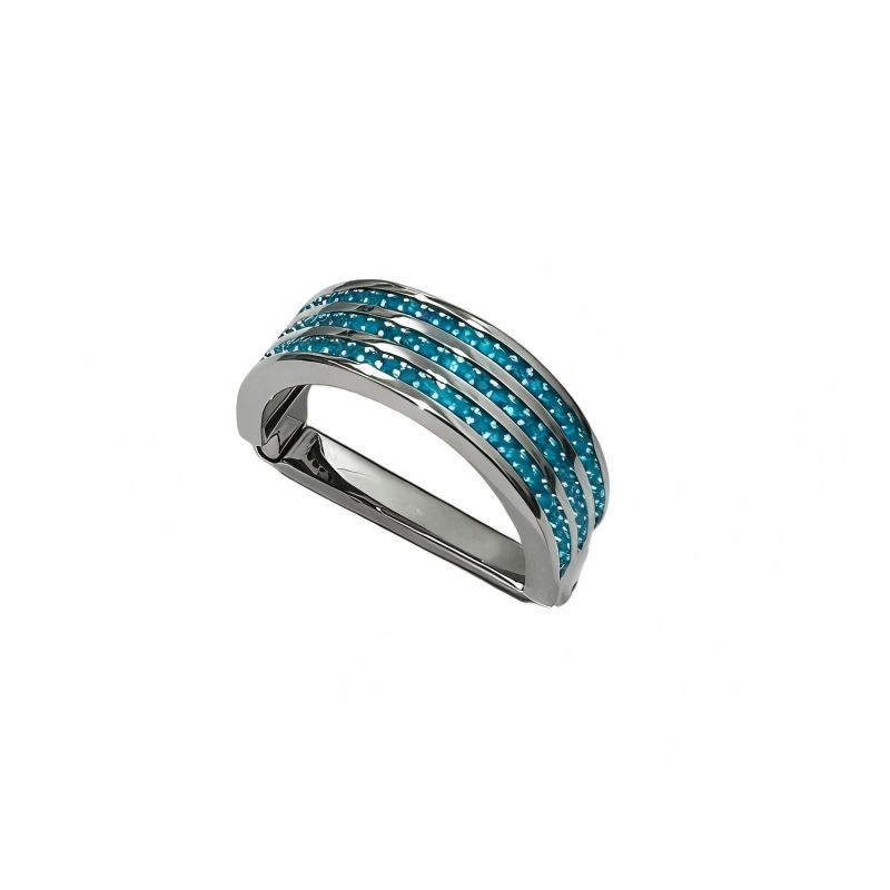 Silver Crystal Tie Ring for Men, Luxury Rhinestone Necktie Tie Ring, Business Wedding Formal Shirt Accessories