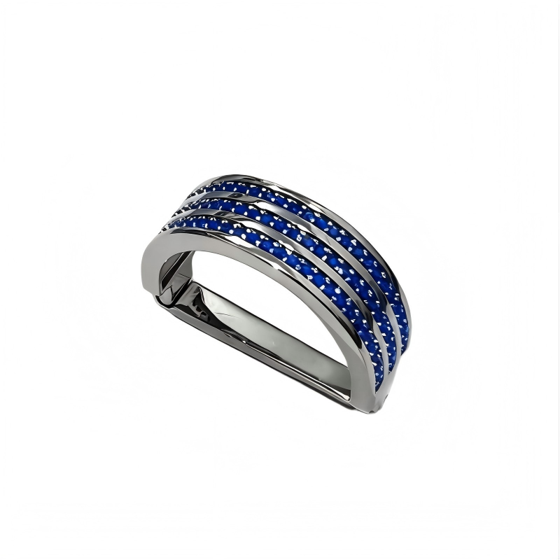 Silver Crystal Tie Ring for Men, Luxury Rhinestone Necktie Tie Ring, Business Wedding Formal Shirt Accessories
