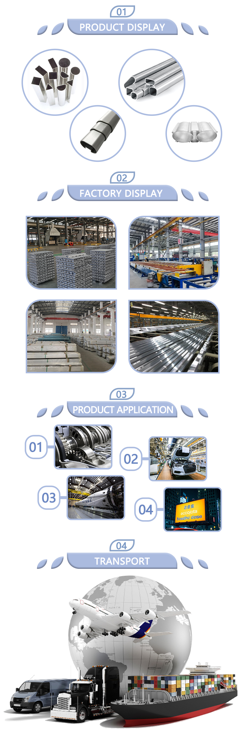 Pure Aluminum Shaped Tube