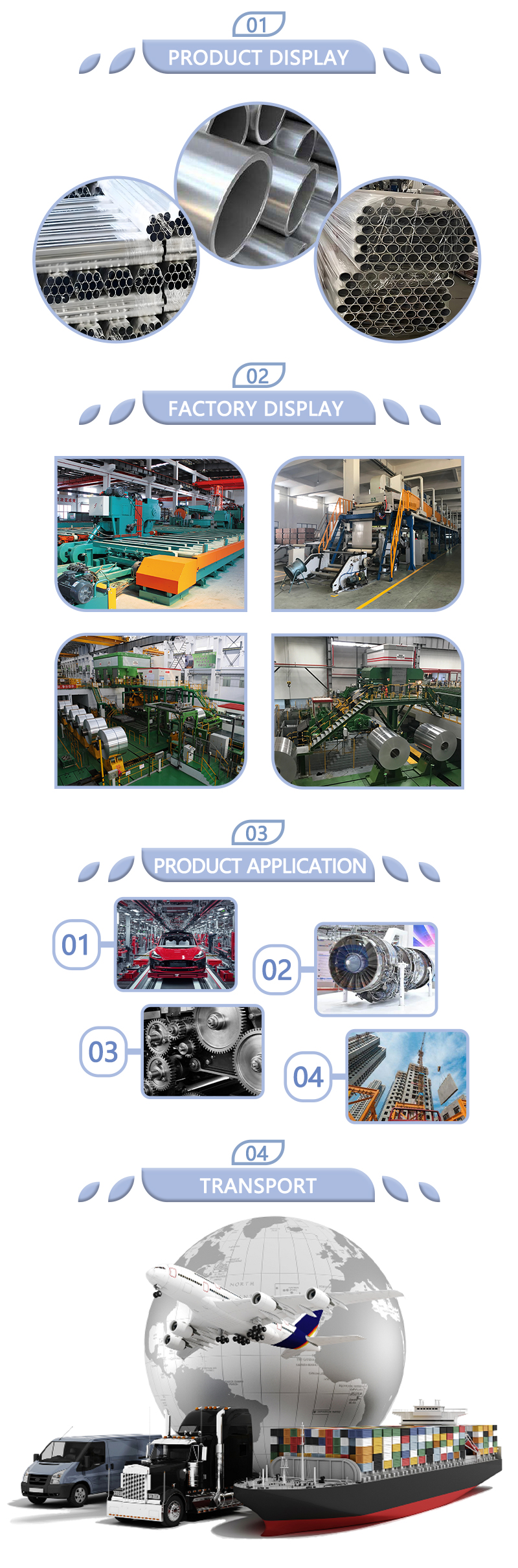 Casting Aluminum Alloy Round Tube