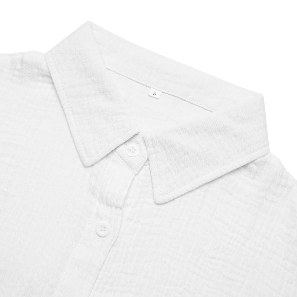 Women's Shirt Blouse Short Sleeve Cotton Shirt Blouse Summer Leisure T-Shirt Casual Tops with Buttons