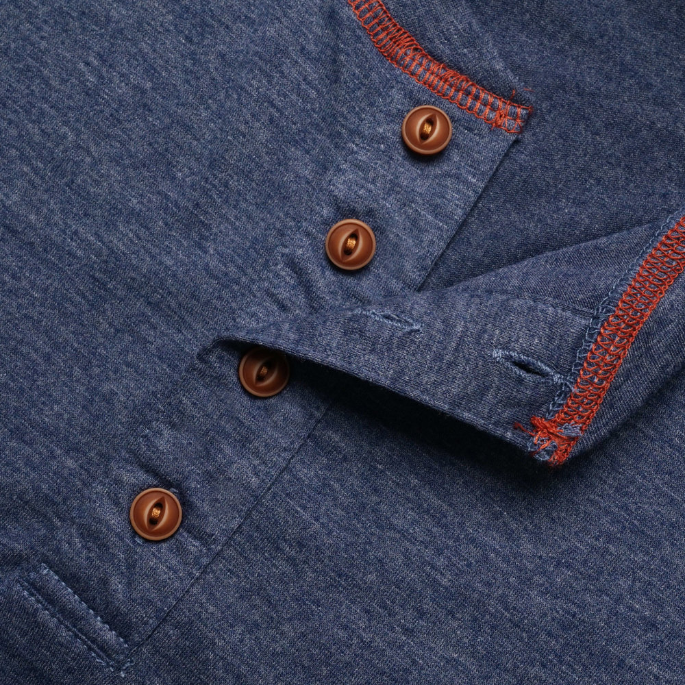 Men's Henley Shirt Long Sleeve T-Shirt Tops Cotton V Neck Tee Top T-Shirts with Button