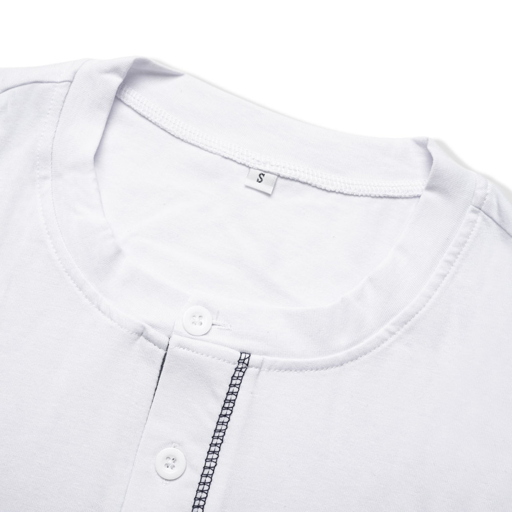 Men's T-Shirt Long Sleeve Shirt Cotton Long Sleeve V Neck Henley Shirt Tee Top T-Shirts with Button
