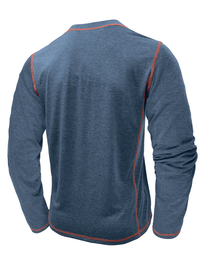Men's Henley Shirt Long Sleeve T-Shirt Tops Cotton V Neck Tee Top T-Shirts with Button