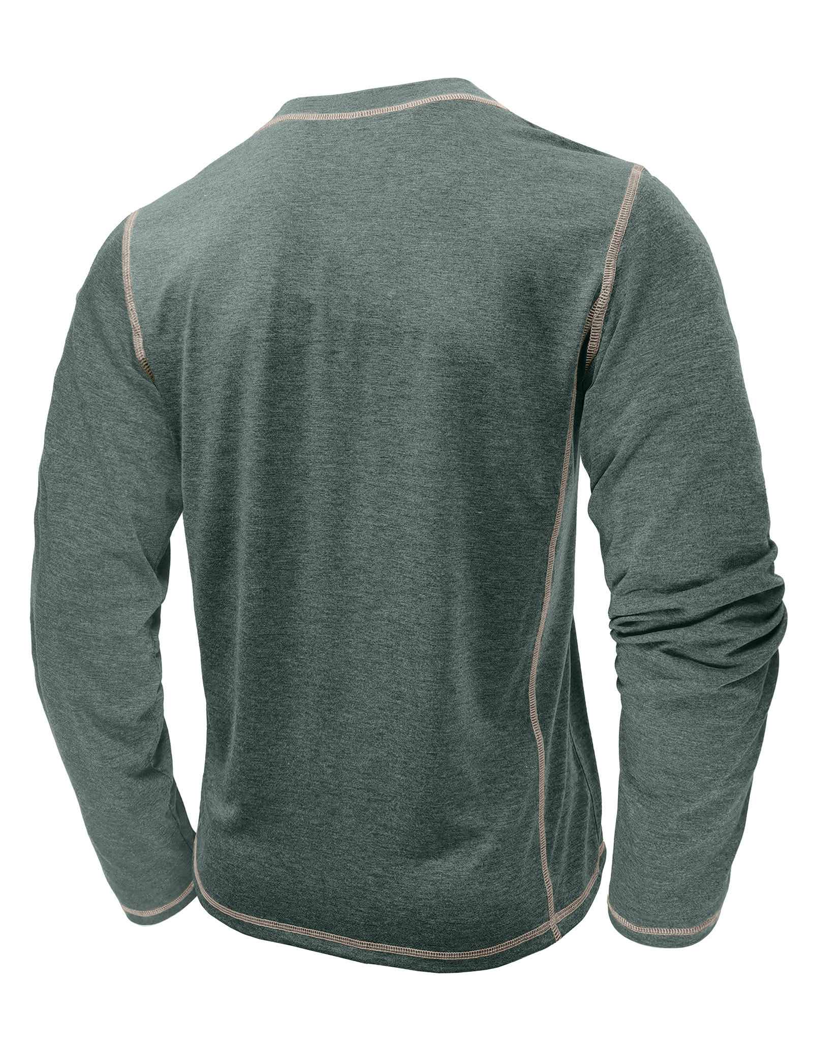 Men's Henley Shirt Long Sleeve T-Shirt Tops Cotton V Neck Tee Top T-Shirts with Button