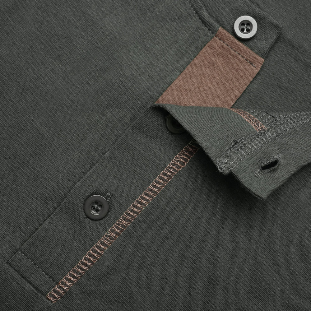 Men's T-Shirt Long Sleeve Shirt Cotton Long Sleeve V Neck Henley Shirt Tee Top T-Shirts with Button