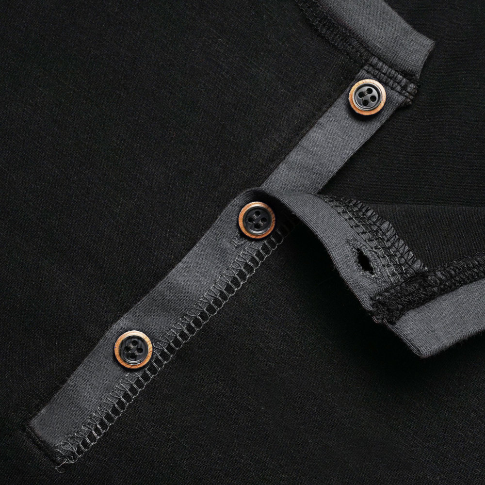 Long Sleeve T-Shirt Men's Shirt Tops Cotton V Neck Henley Shirt Tee Top T-Shirts with Button