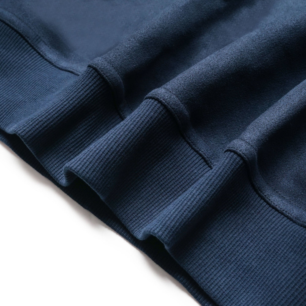 Men's Polo Pullover Quarter Zip Leather Look Sweatshirt Autumn Winter Zip Men's Long Sleeve Shirts with Collar