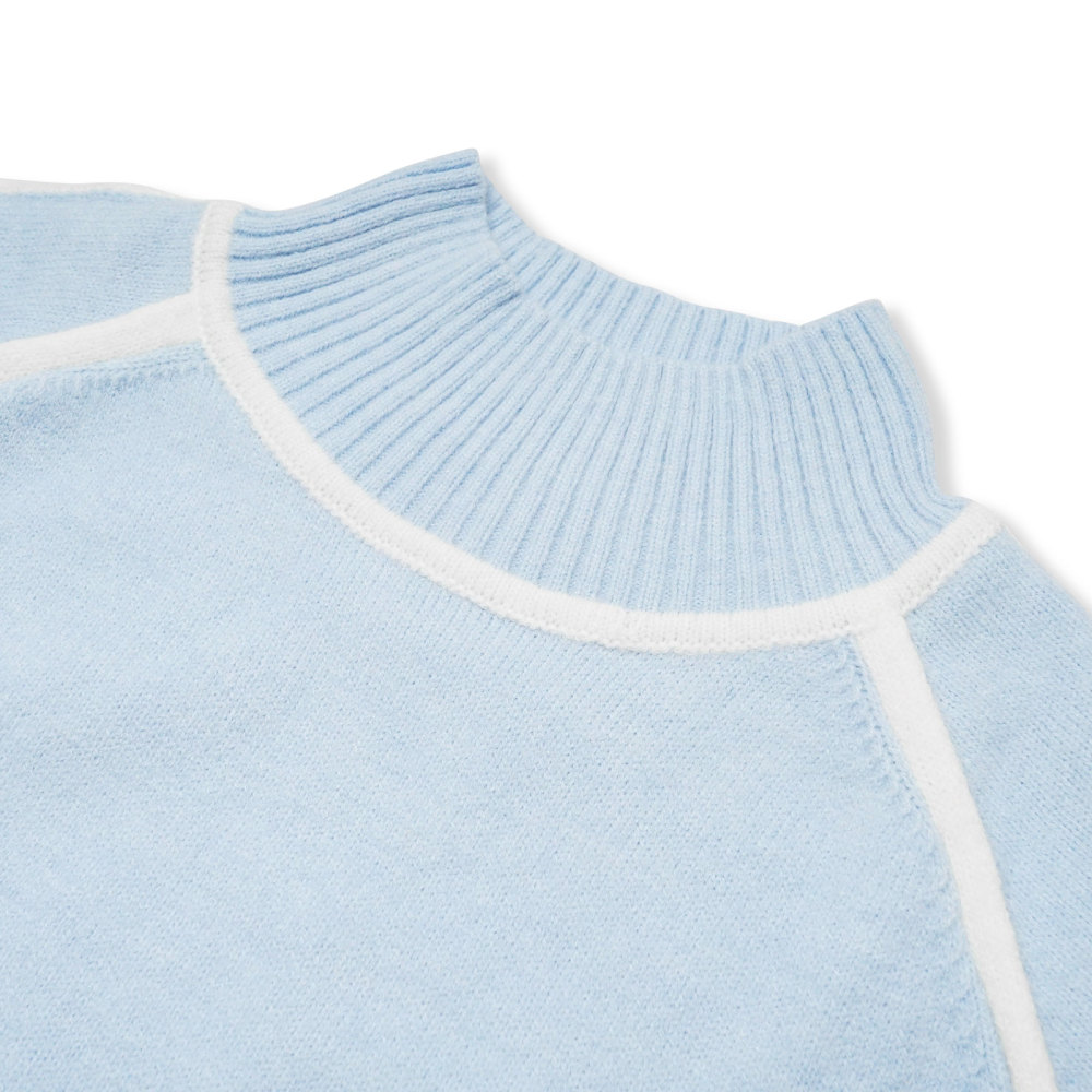 MAGIMODAC Ladies Winter Sweater Knit Jumper with Stand-Up Collar Elegant Long-Sleeved Knitted Pullover Warm Outdoor Casual Loose Fit Knitwears