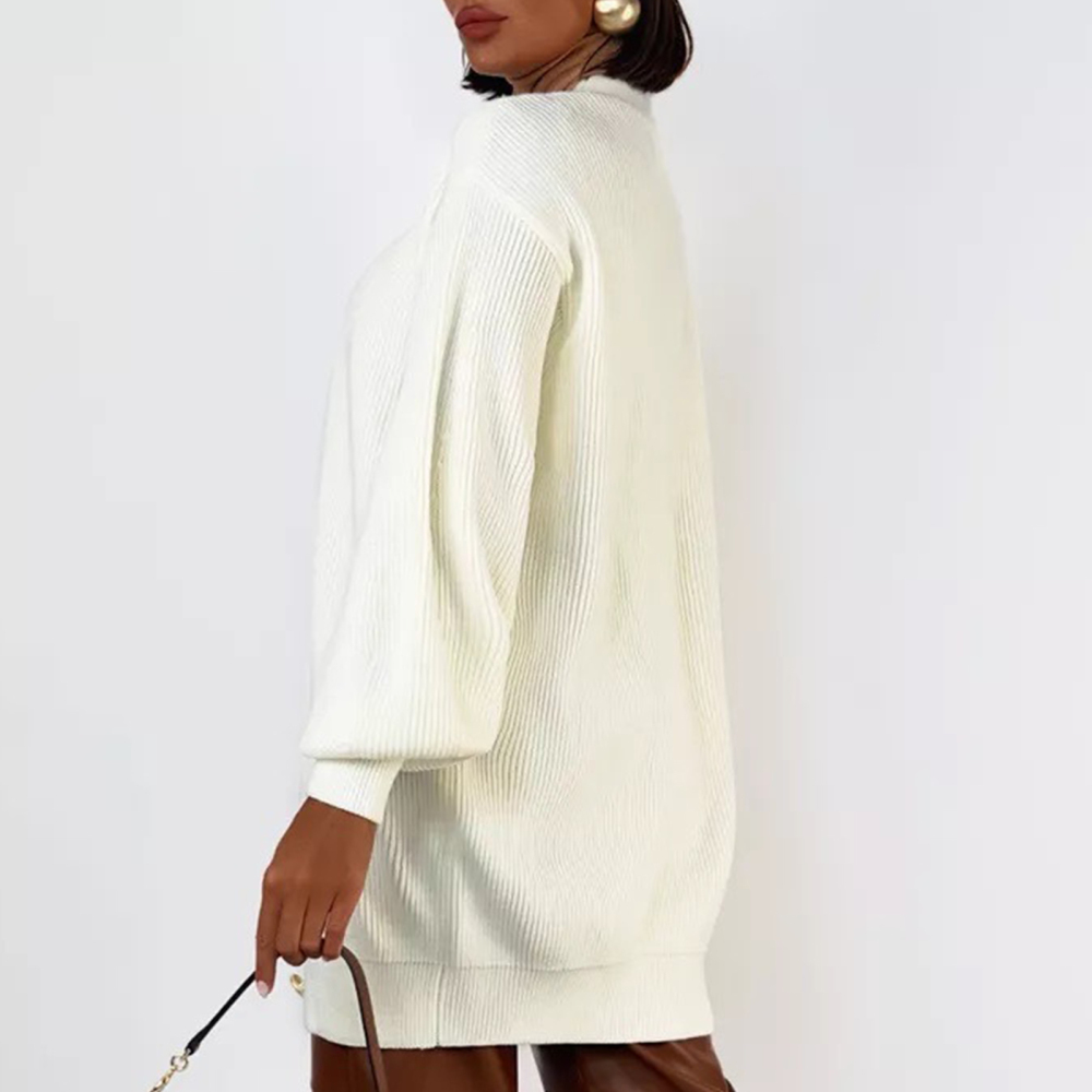MAGIMODAC Ladies Cardigans Knit Jacket Coat V Neck Chunky Knitted Jumper Causal Solid Color Knit Cardigan Sweater Open Front Button Up Pullover Knitwears