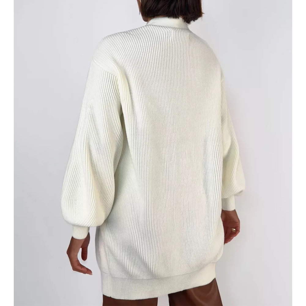 MAGIMODAC Ladies Cardigans Knit Jacket Coat V Neck Chunky Knitted Jumper Causal Solid Color Knit Cardigan Sweater Open Front Button Up Pullover Knitwears