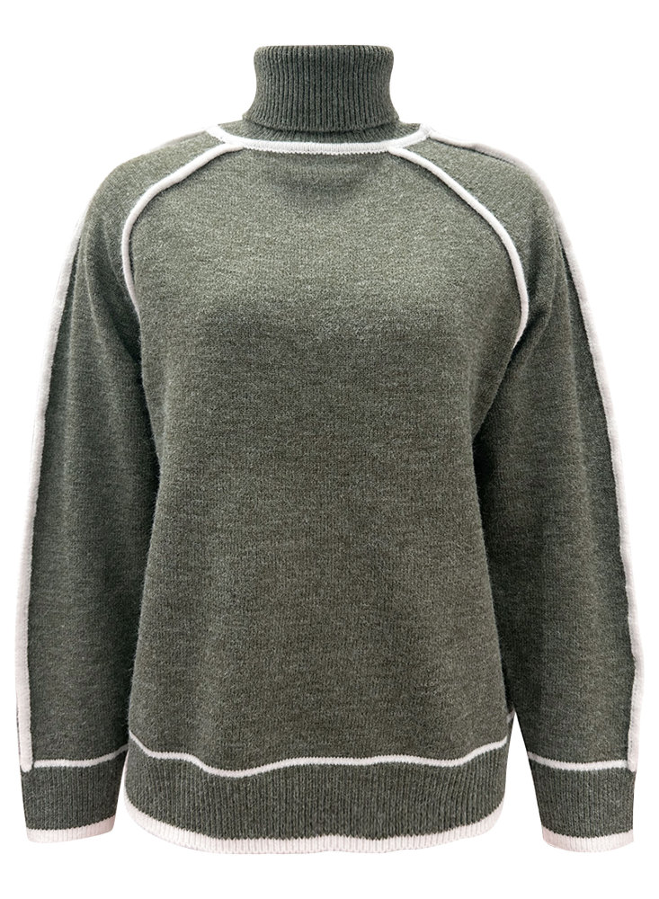 MAGIMODAC Ladies Winter Turtleneck Sweaters Solid Colour Turtle Neck Knit Jumper Long Sleeve Knitted Pullover Tops Soft Warm High-Neck Knitwears Casual Regular Fit