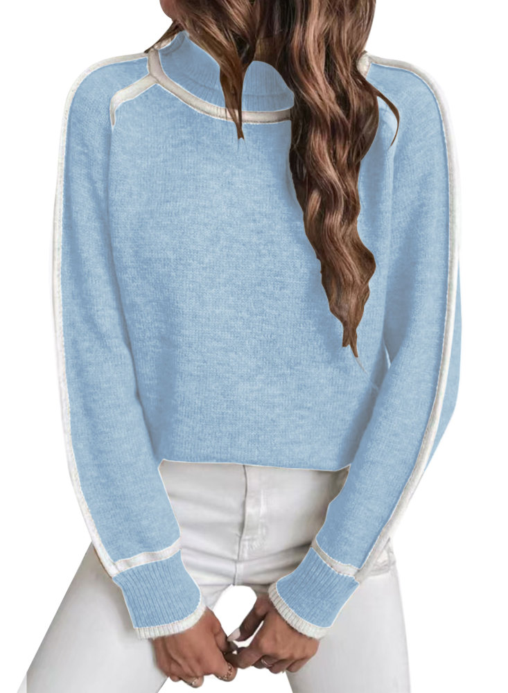 MAGIMODAC Ladies Winter Turtleneck Sweaters Solid Colour Turtle Neck Knit Jumper Long Sleeve Knitted Pullover Tops Soft Warm High-Neck Knitwears Casual Regular Fit