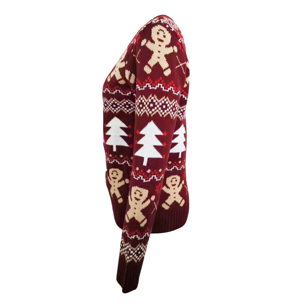 MAGIMODAC Ladies Christmas Sweaters Funny Jumper Reindeer Snowflake Sweater Classic Long Sleeve Jumpers Xmas Crew Neck Knitted Pullover Winter Slim Fit