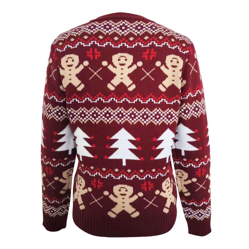 MAGIMODAC Ladies Christmas Sweaters Funny Jumper Reindeer Snowflake Sweater Classic Long Sleeve Jumpers Xmas Crew Neck Knitted Pullover Winter Slim Fit