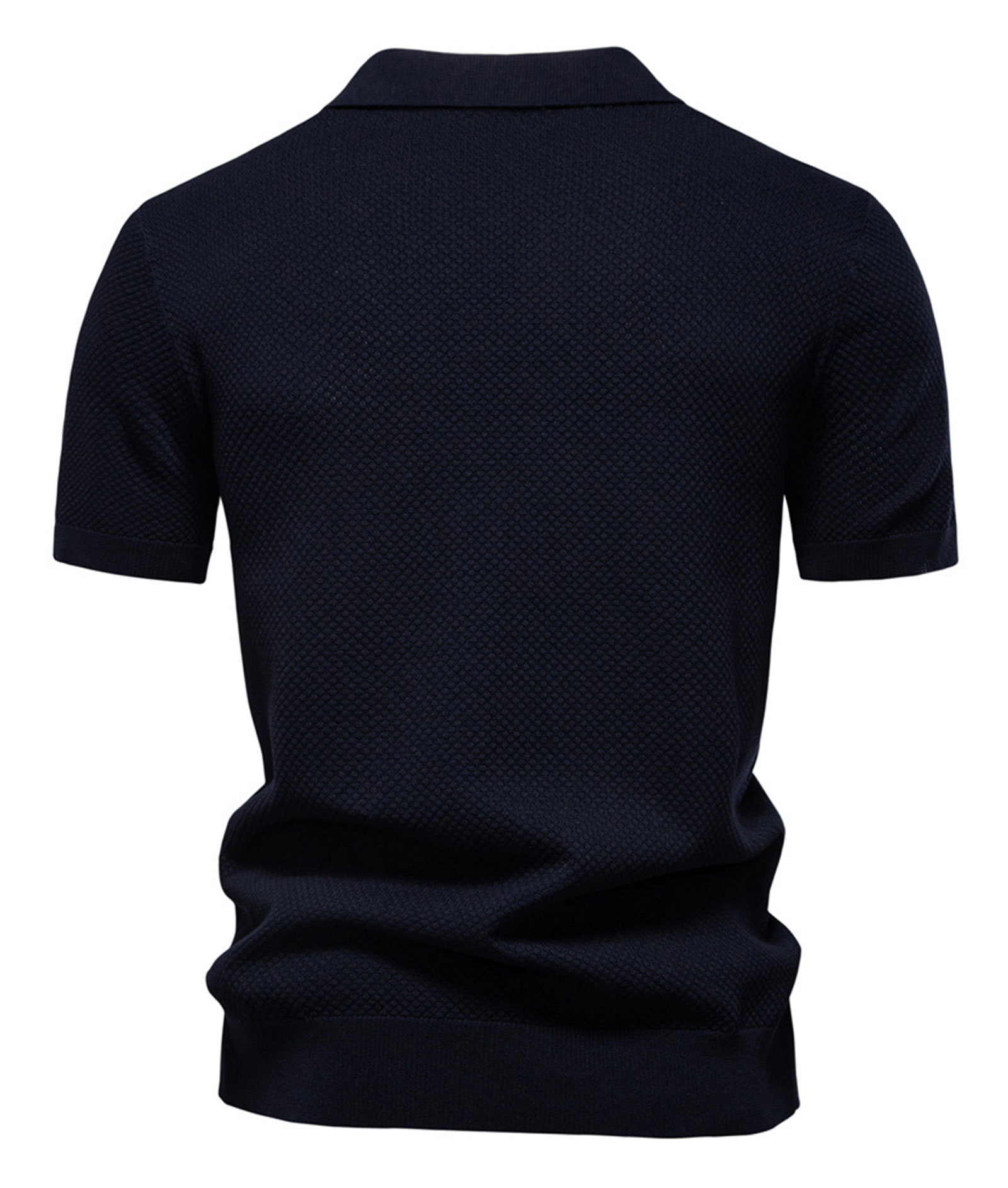 MAGIMODAC Mens Knit Polo Summer Shirts Short Sleeve T-Shirt Stylish V Neck Buttonless Tshirt Lightweight Knitted Shirts