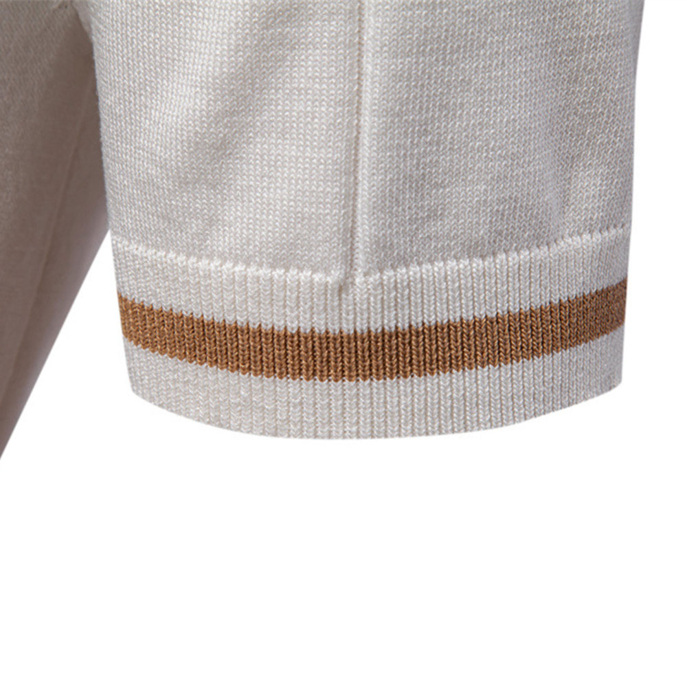 MAGIMODAC Mens Zipper Knit Polo Shirts Short Sleeve Classic T-Shirt Summer Half Zip Poloshirt Solid Color Tee Shirt