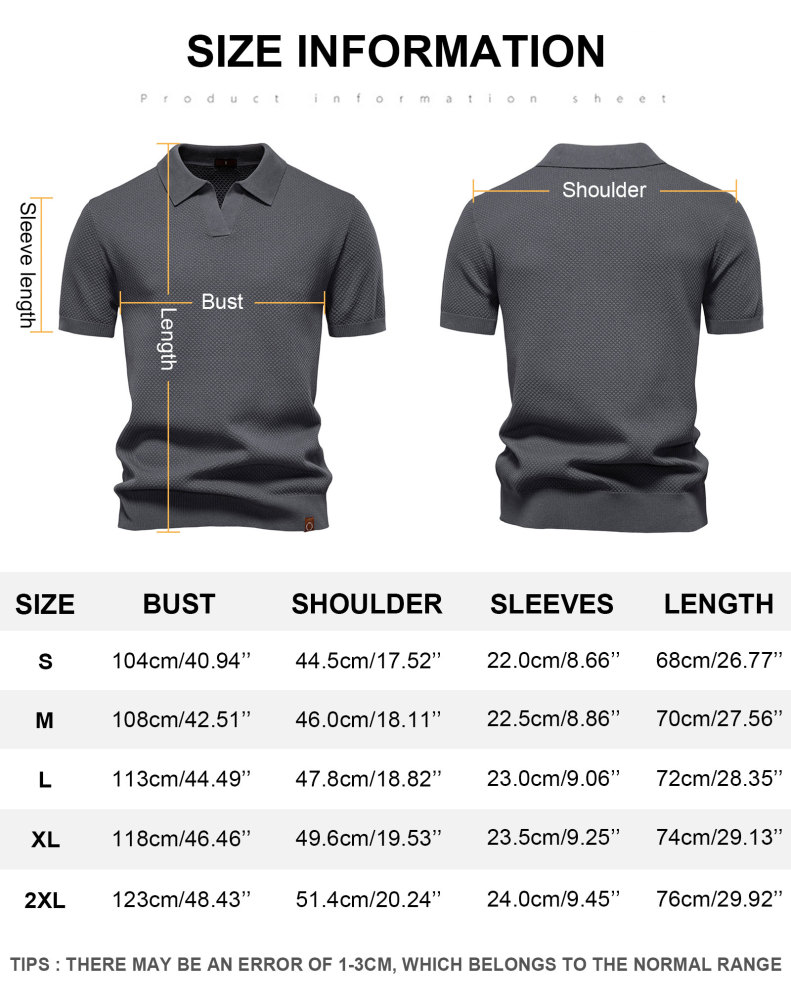 MAGIMODAC Mens Knit Polo Summer Shirts Short Sleeve T-Shirt Stylish V Neck Buttonless Tshirt Lightweight Knitted Shirts