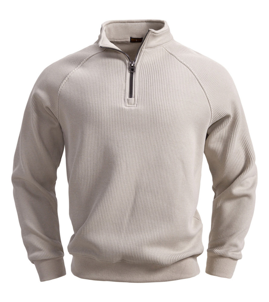 MAGIMODAC Mens Quarter Zip Pullover Long Sleeve Knit Sweater Stand Collar Sweatshirt Casual Warm Sweaters