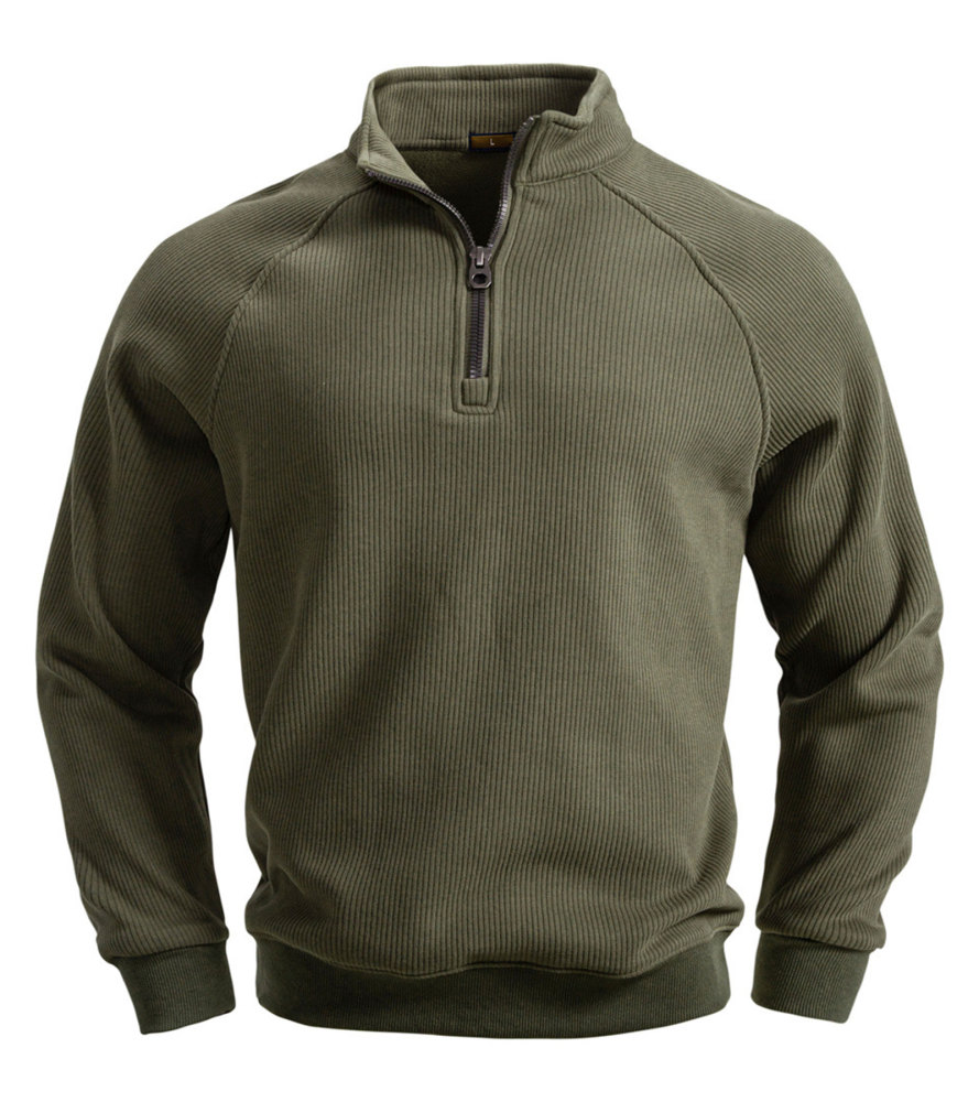 MAGIMODAC Mens Quarter Zip Pullover Long Sleeve Knit Sweater Stand Collar Sweatshirt Casual Warm Sweaters
